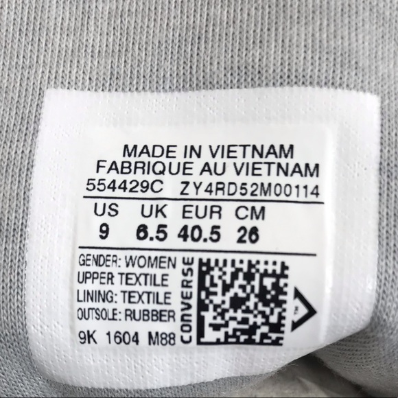 Converse Ctas Gemma OX Optic White w AUTHENTIC - Picture 8 of 8